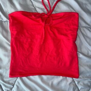 Hollister Bright Red  Crop Top